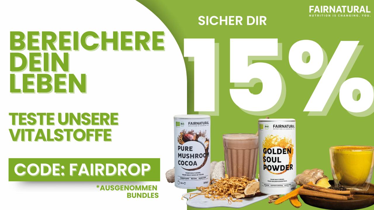 15% auf alle Vitalstoffe bei Fairnatural