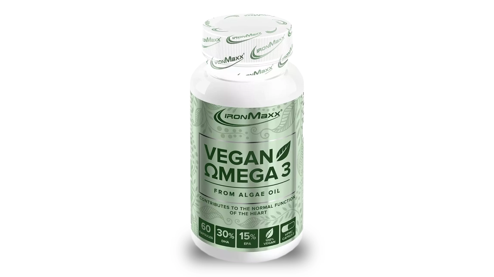Produktbild einer Dose mit Vegan Omega 3 von IronMaxx.