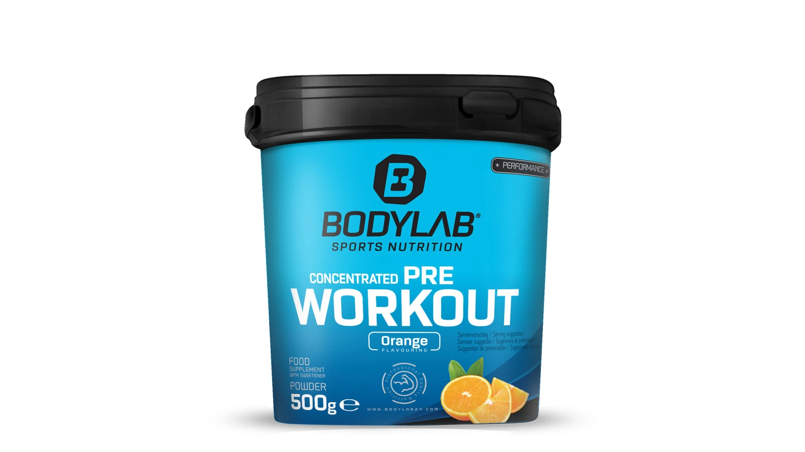 Produktbild einer Dose Pre Workout Booster von BodyLab.
