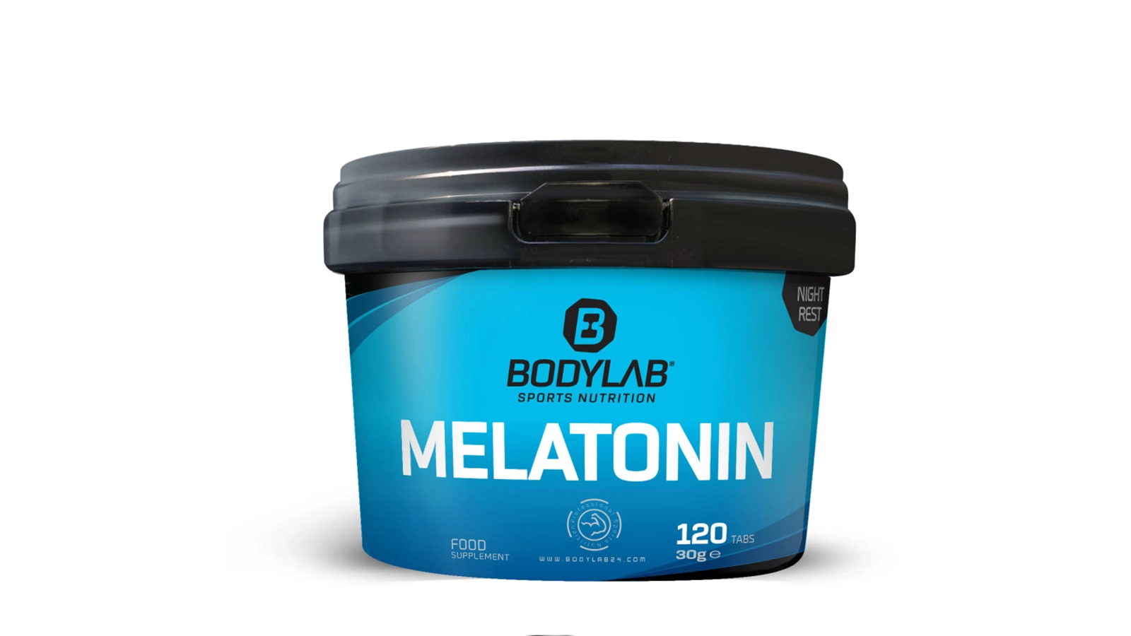 Produktbild von einer Dose mit Melatonin von BodyLab.
