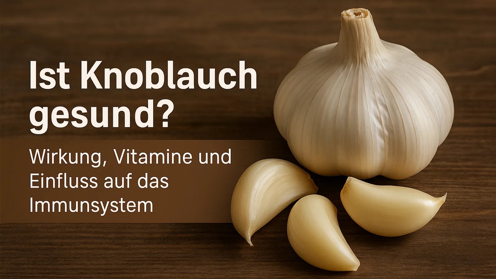 Ist Knoblauch gesund? Bild von einer Knolle und mehreren Zehen.