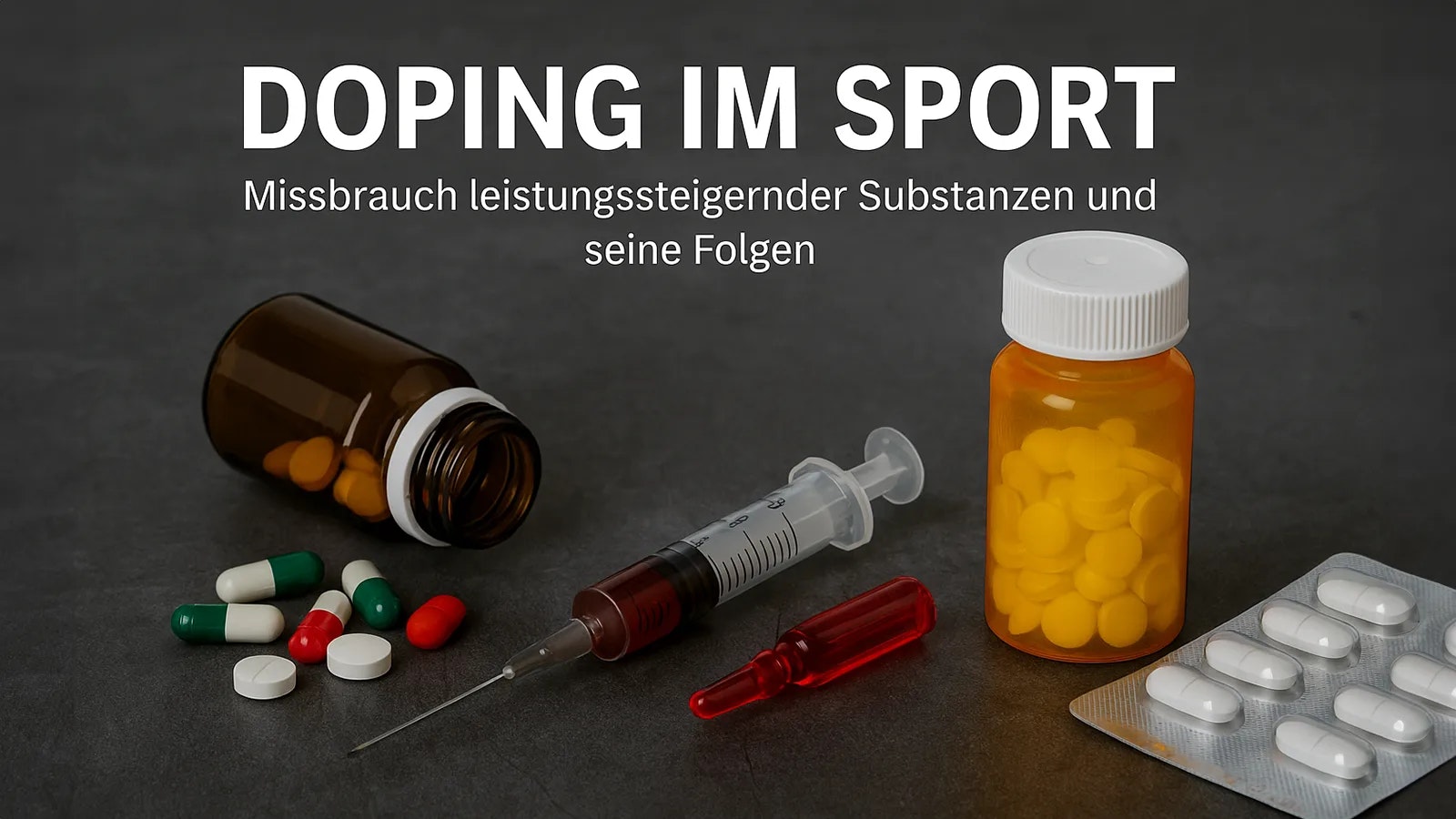 Mehrere leistungssteigernde Mittel in verschiedenen Formen.