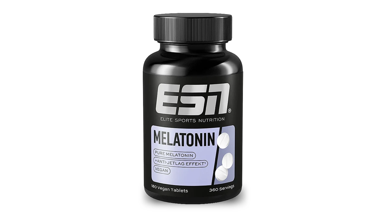 Produktbild einer Dose mit Melatonin Tabletten von ESN.