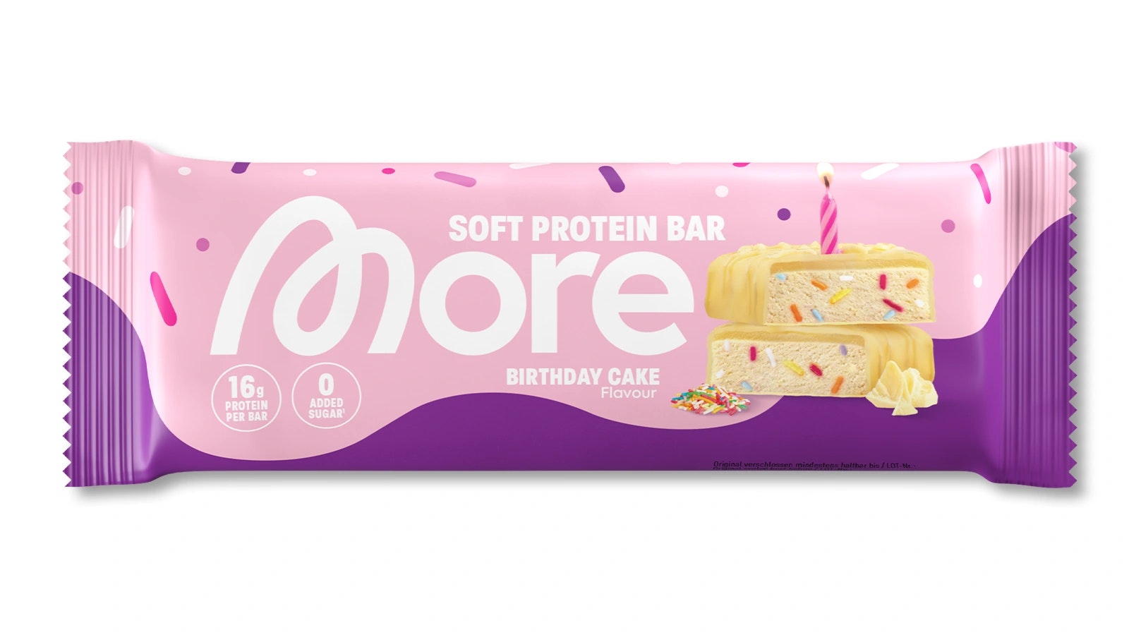 Produktbild vom More Soft Protein Bar "Birthday Cake Flavour".