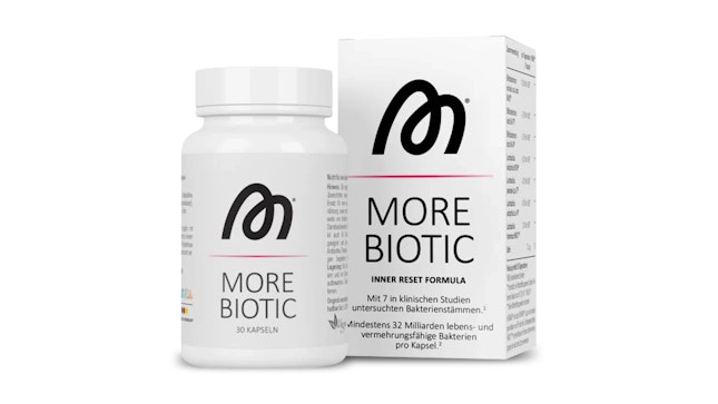 Produktbild von einer Dose mit Biotic Kapseln von More Nutrition.