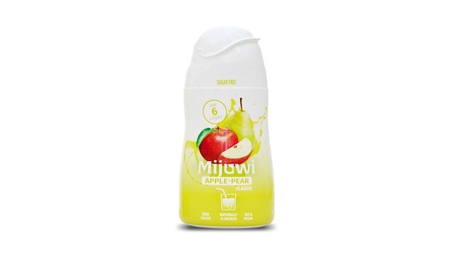 Produktbild von einer Flasche mit Getränkesirup von Mijuwi.