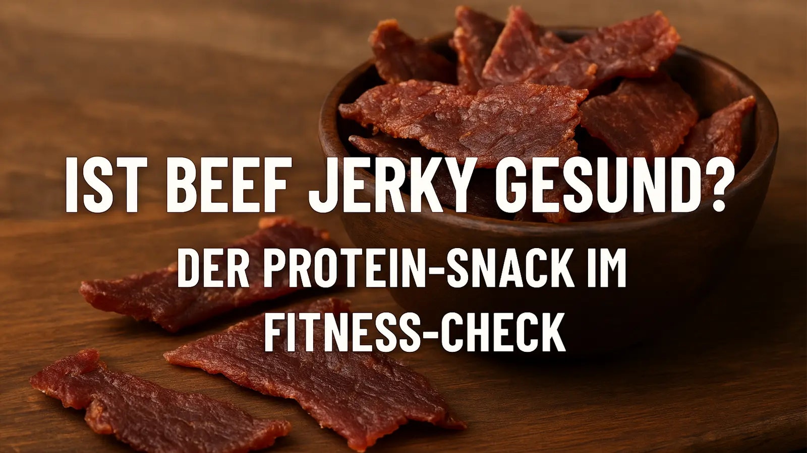 Bild von einer Schale voller Beef Jerky.