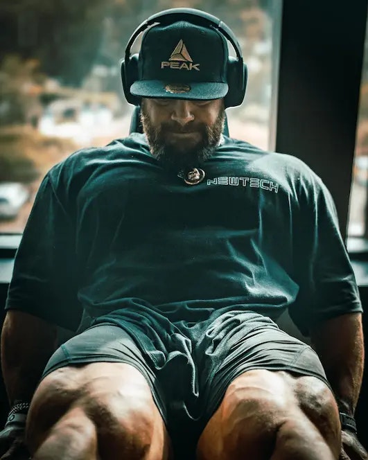 Mike Sommerfeld beim Beintraining