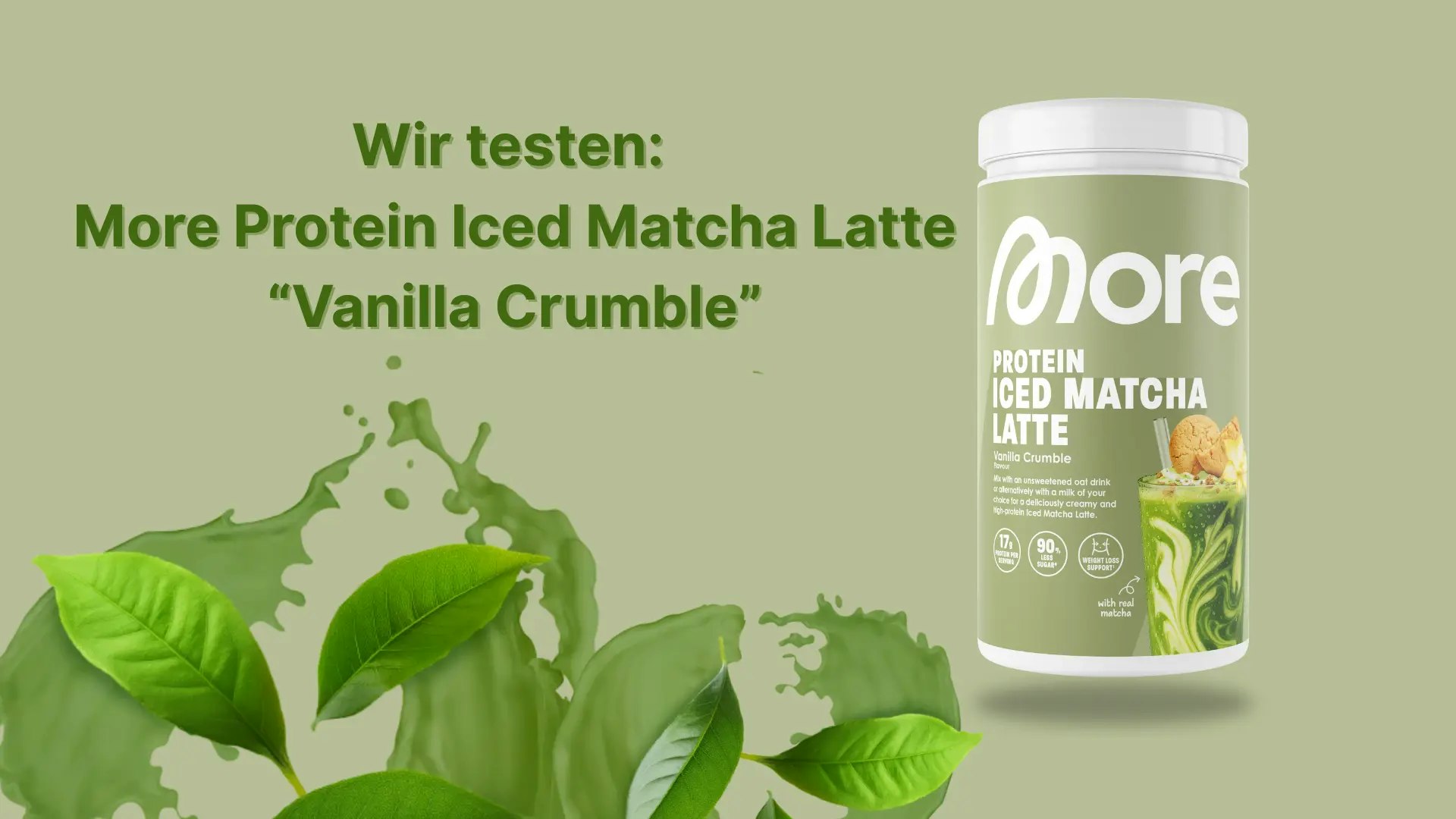 wir testen more protein iced matcha latte vanilla protein titelbild
