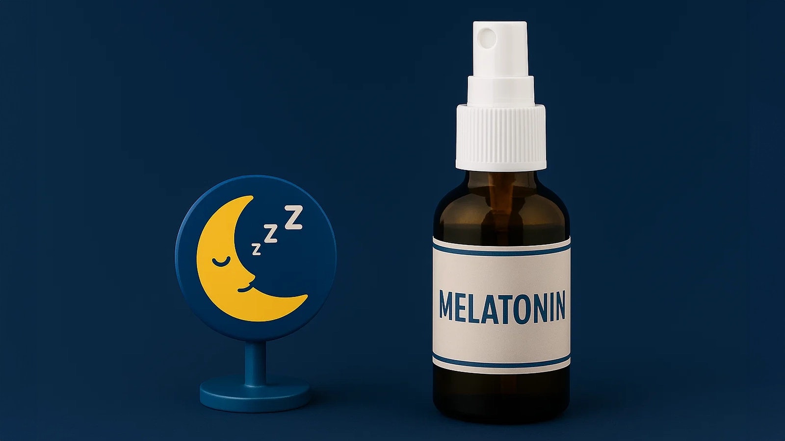 Bild von einer Sprühflasche mit Melatonin.