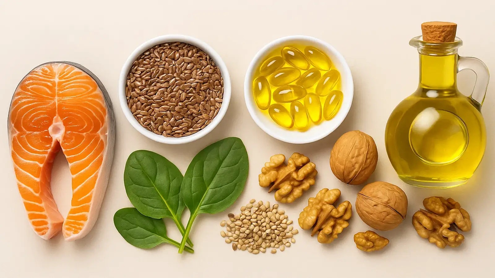 Warum braucht man Omega 3? Bild von Lebensmitteln mit viel Omega 3.