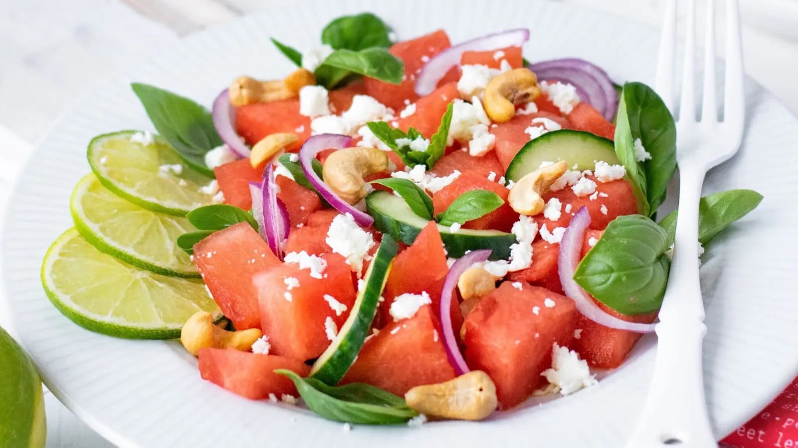 Wassermelonen Feta Käse Salat