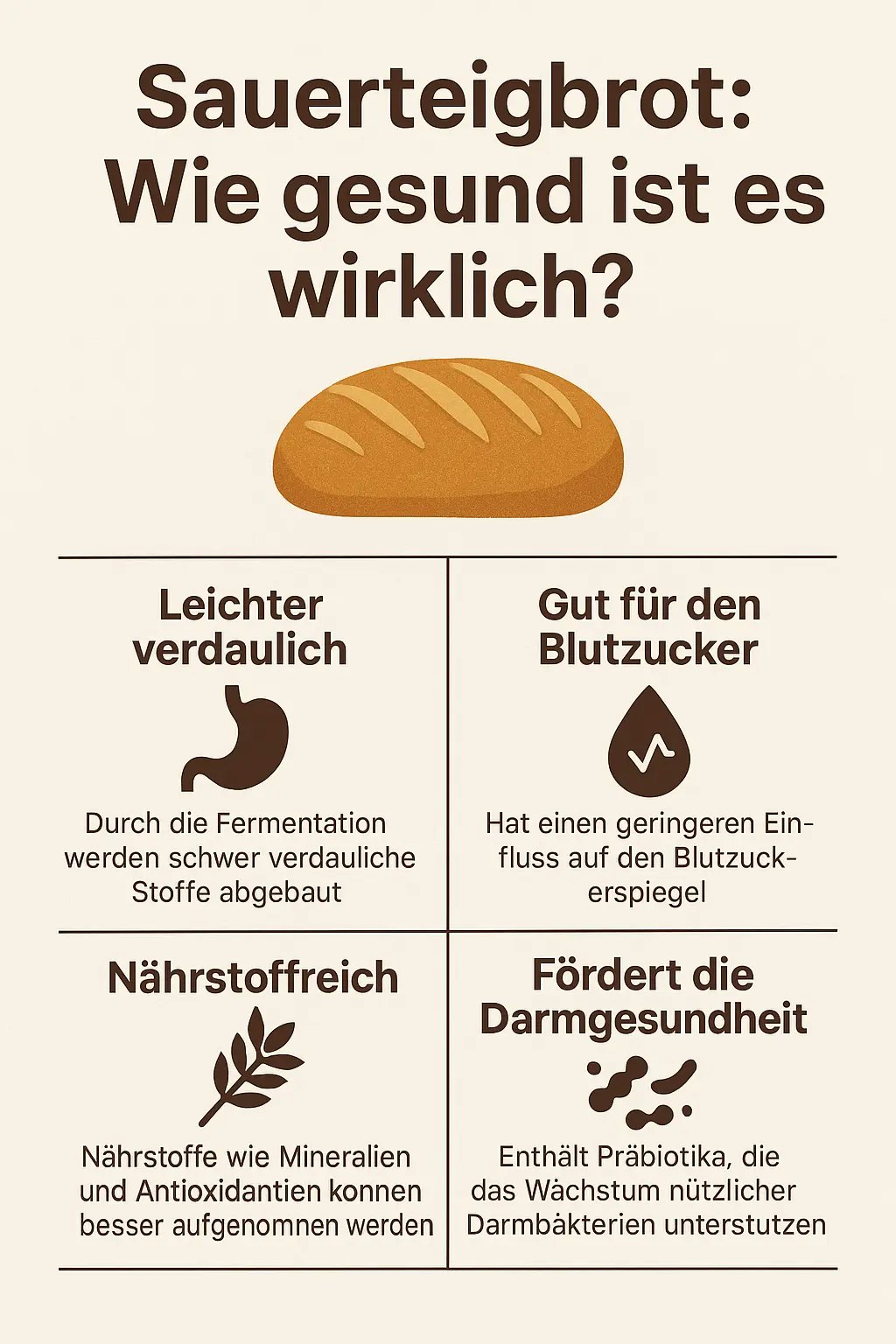 gesundheitliche vorteile von sauerteigbrot eine infografik.