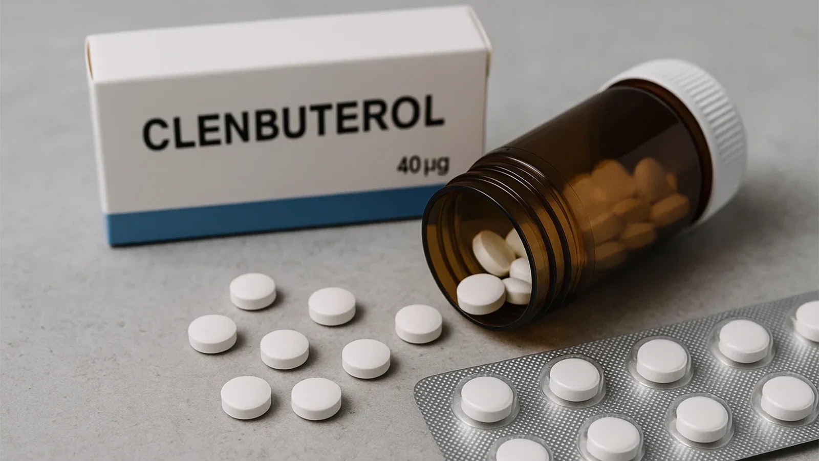 Bild von einer Dose voller Clenbuterol-Tabletten.