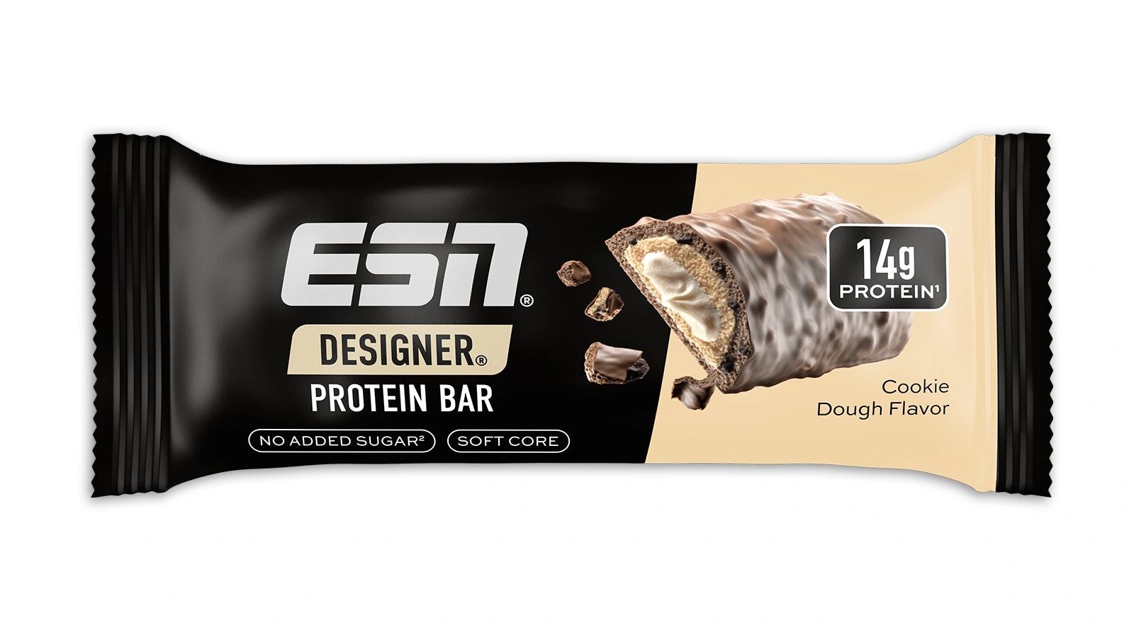 Produktbild vom neuen ESN Designer Bar "Cookie Dough Flavor".