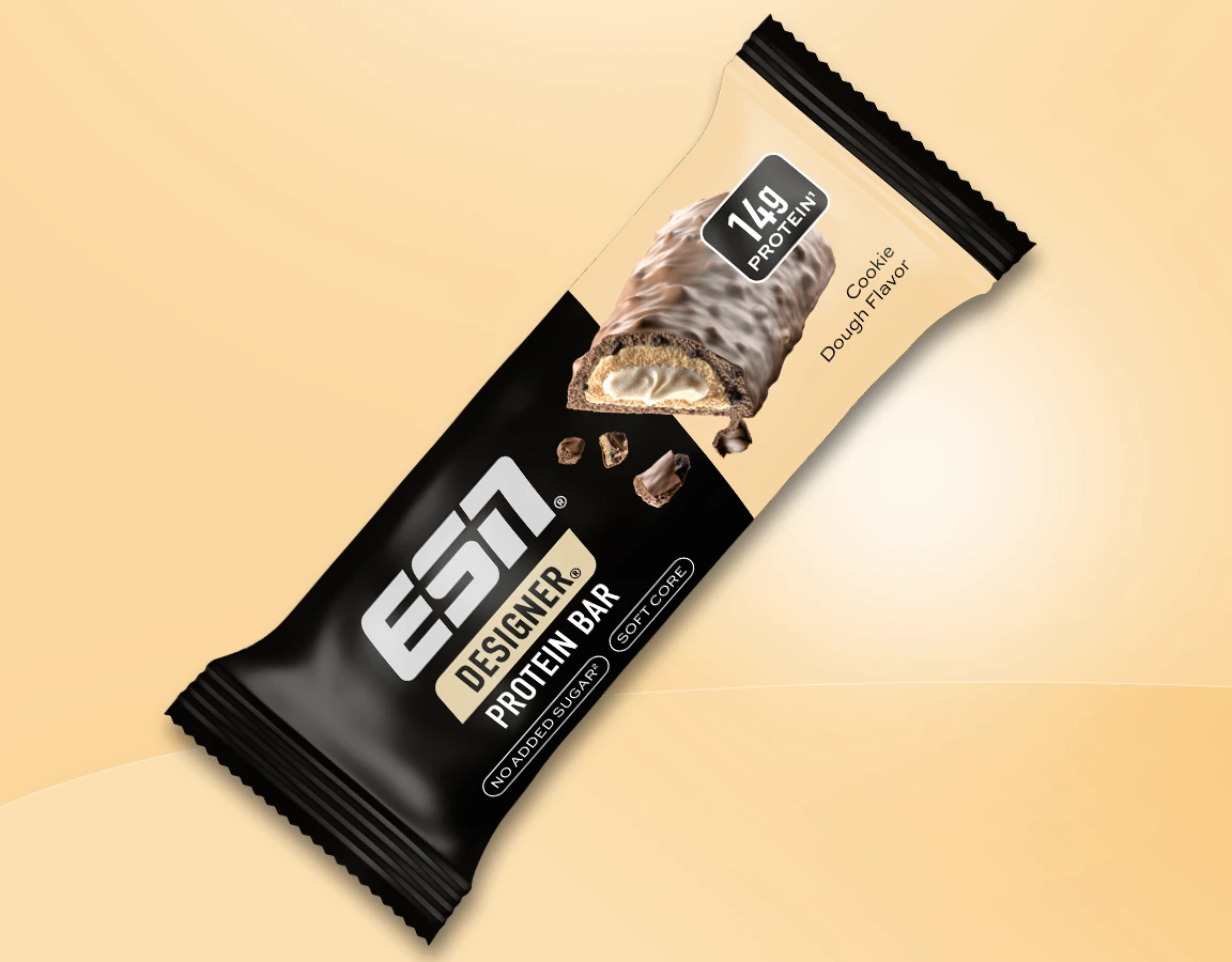 Produktbild vom neuen ESN Designer Bar "Cookie Dough Flavor".