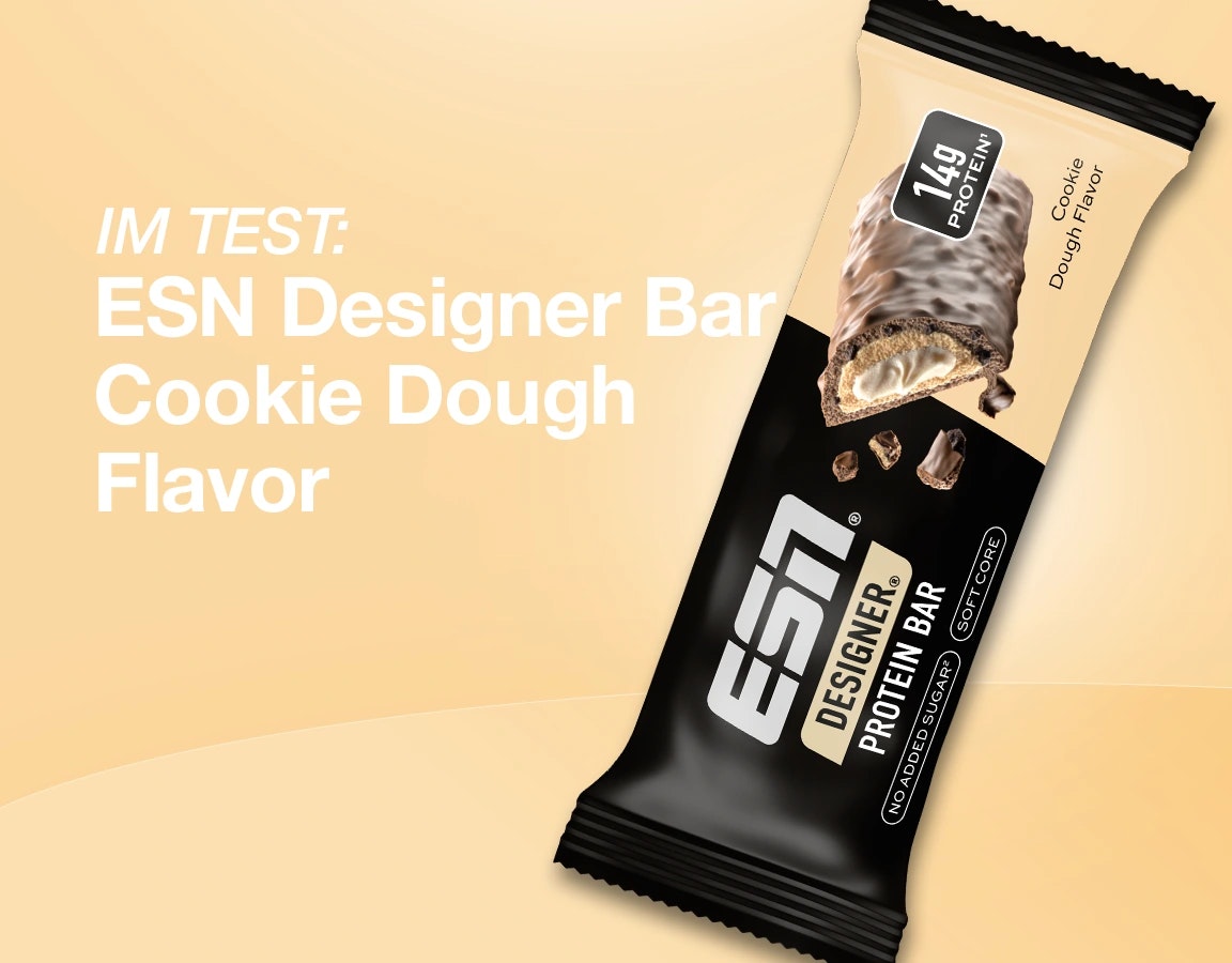 Produktbild vom neuen ESN Designer Bar "Cookie Dough Flavor".