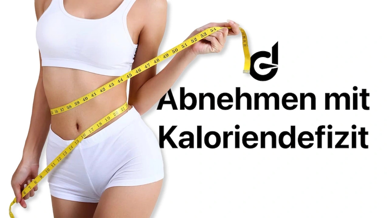 Abnehmen mit Kaloriendefizit - Bild von einer Frau mit einem Maßband.