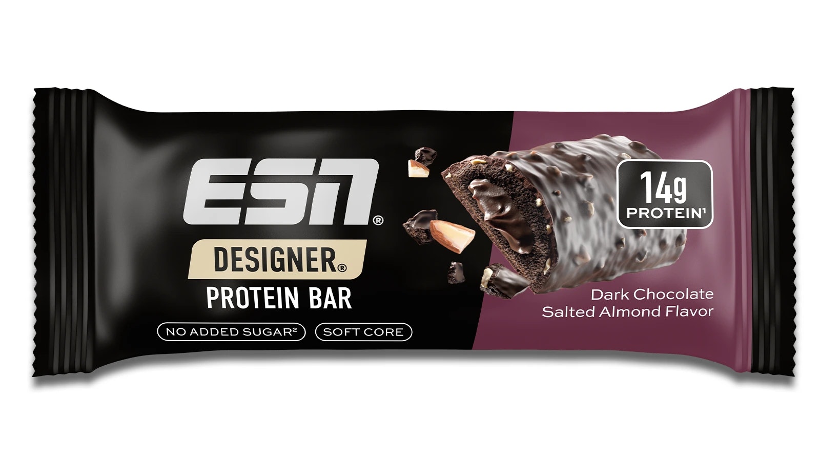 ESN Designer Bar "Dark Chocolate Salted Almond" Produktbild.