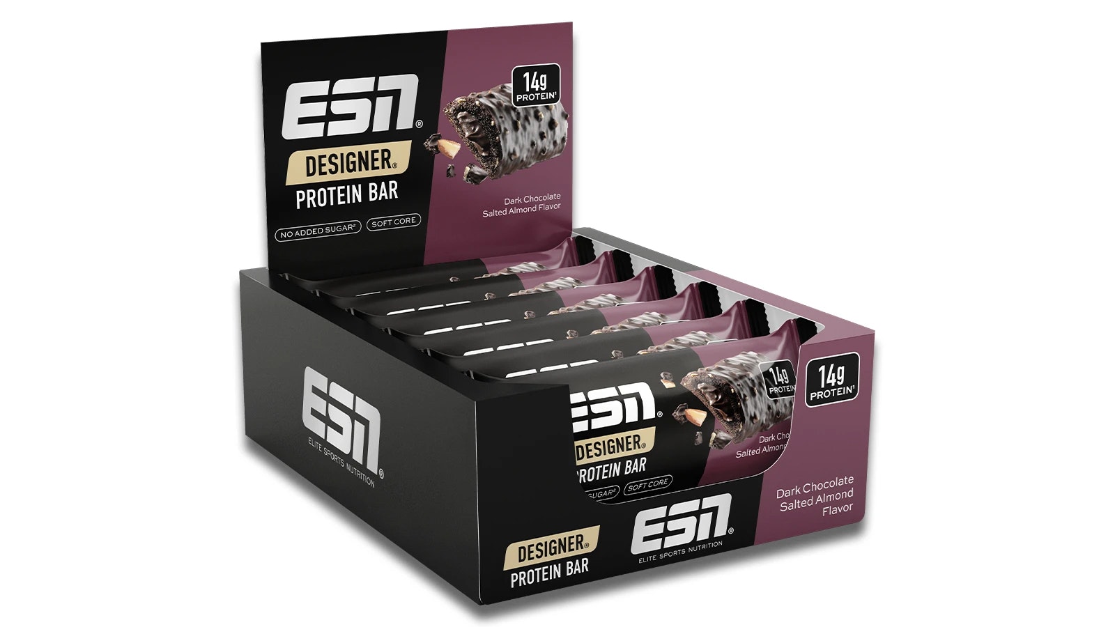 ESN Designer Bar "Dark Chocolate Salted Almond" Produktbild.