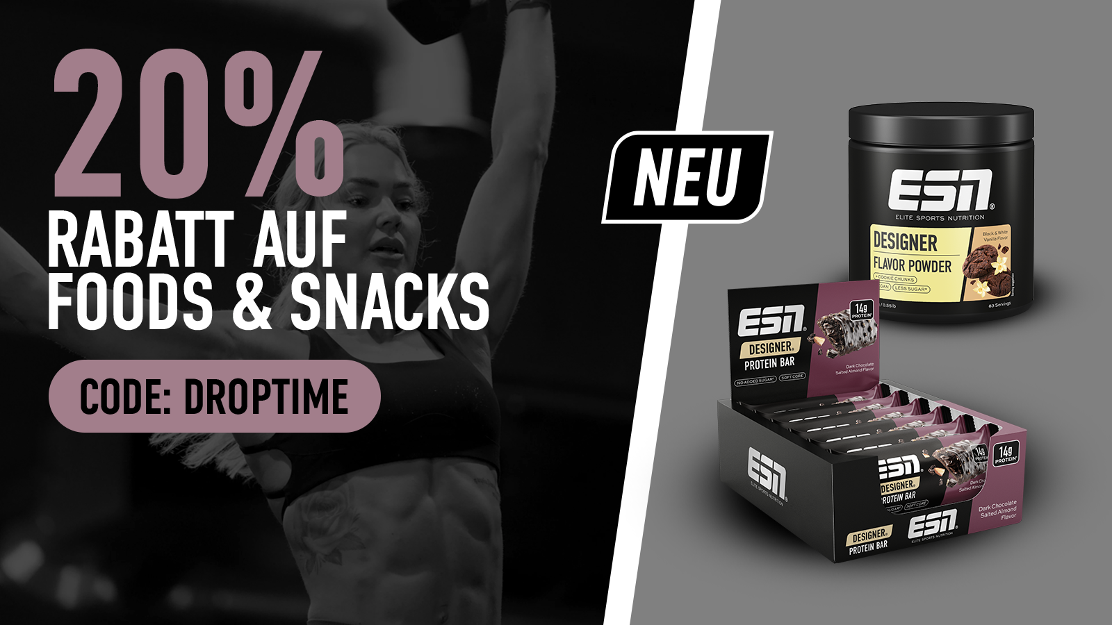 20% auf Food & Snacks bei ESN
