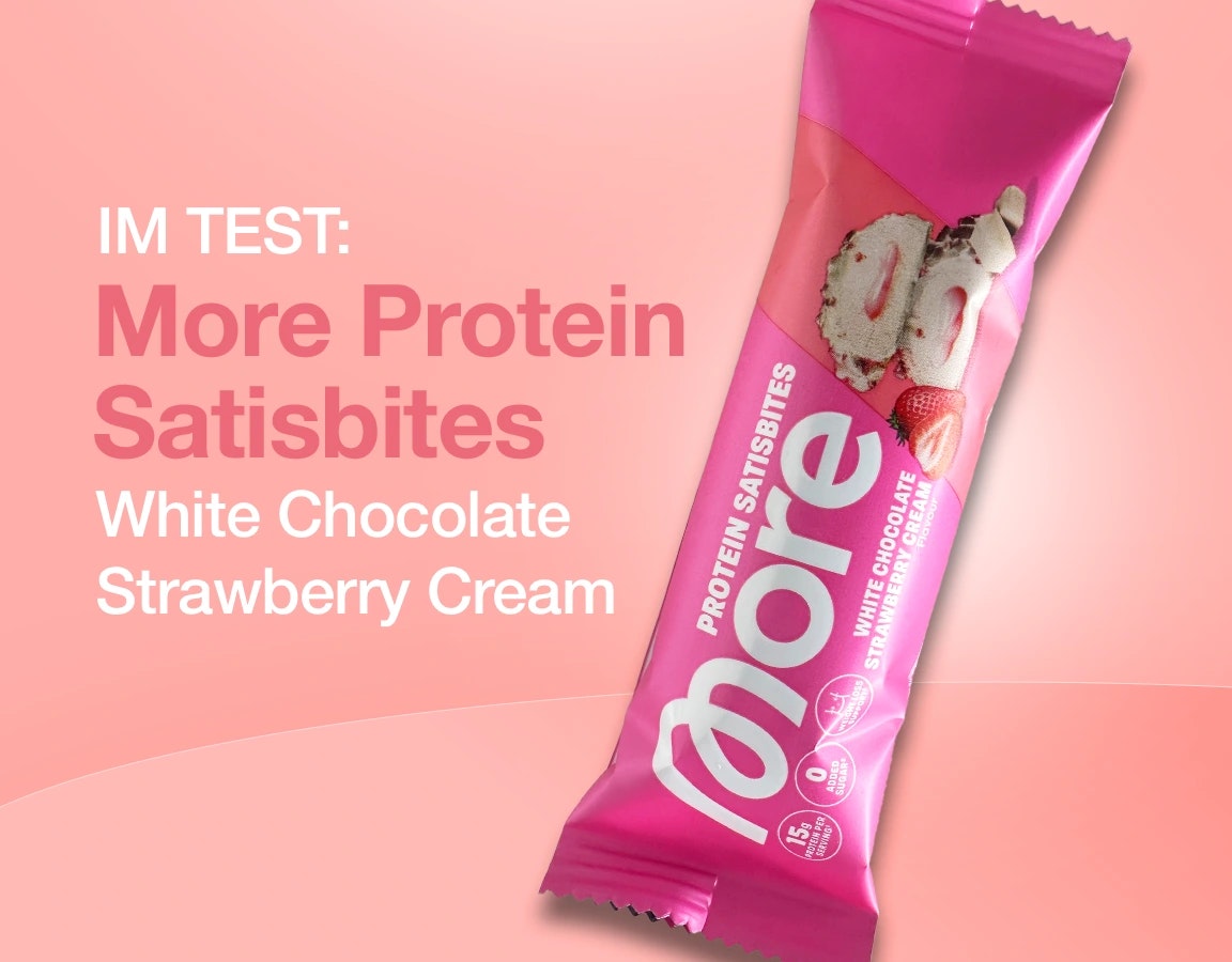 More Protein Satisbites "White Chocolate Strawberry Cream" Produktbild.