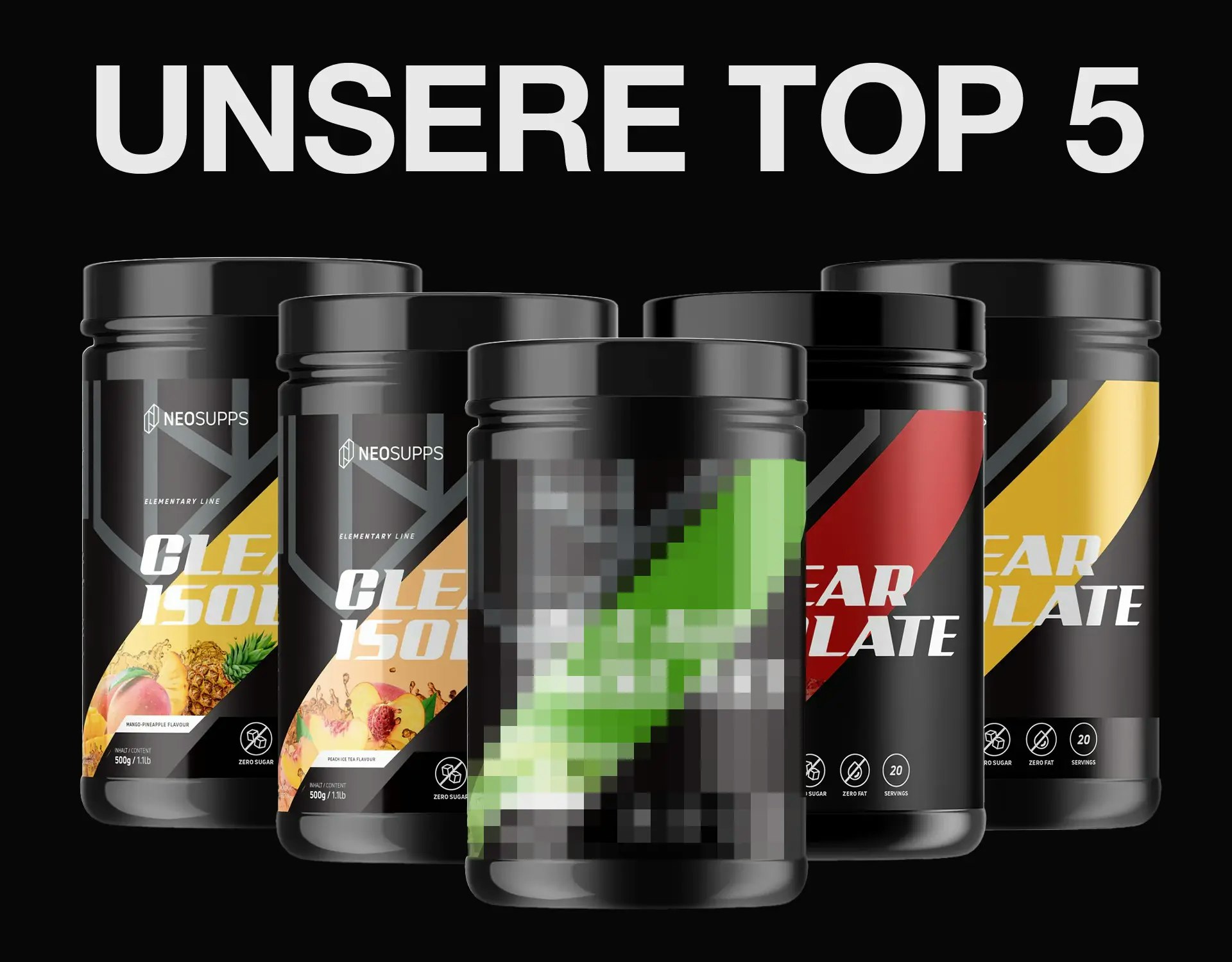 Grafik zur Top 5 Clear Isolate Neosupps Geschmäcker