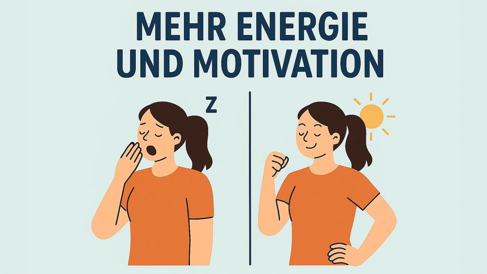 Darstellung einer Frau nach dem morgendlichen Sport.