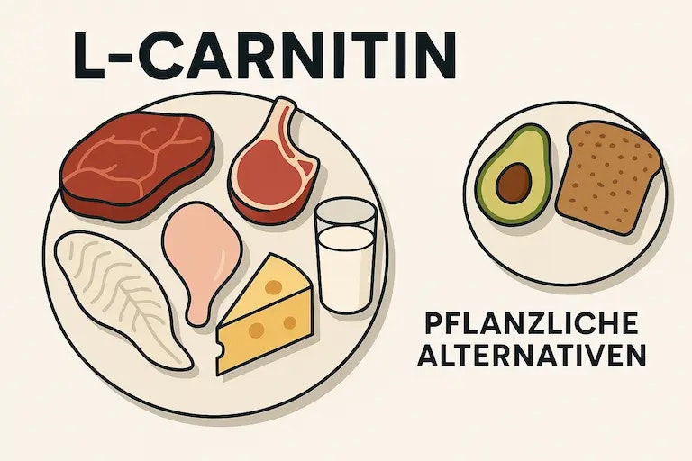 Bild das veranschaulicht wo L-Carnitin in Lebensmitteln enthalten ist