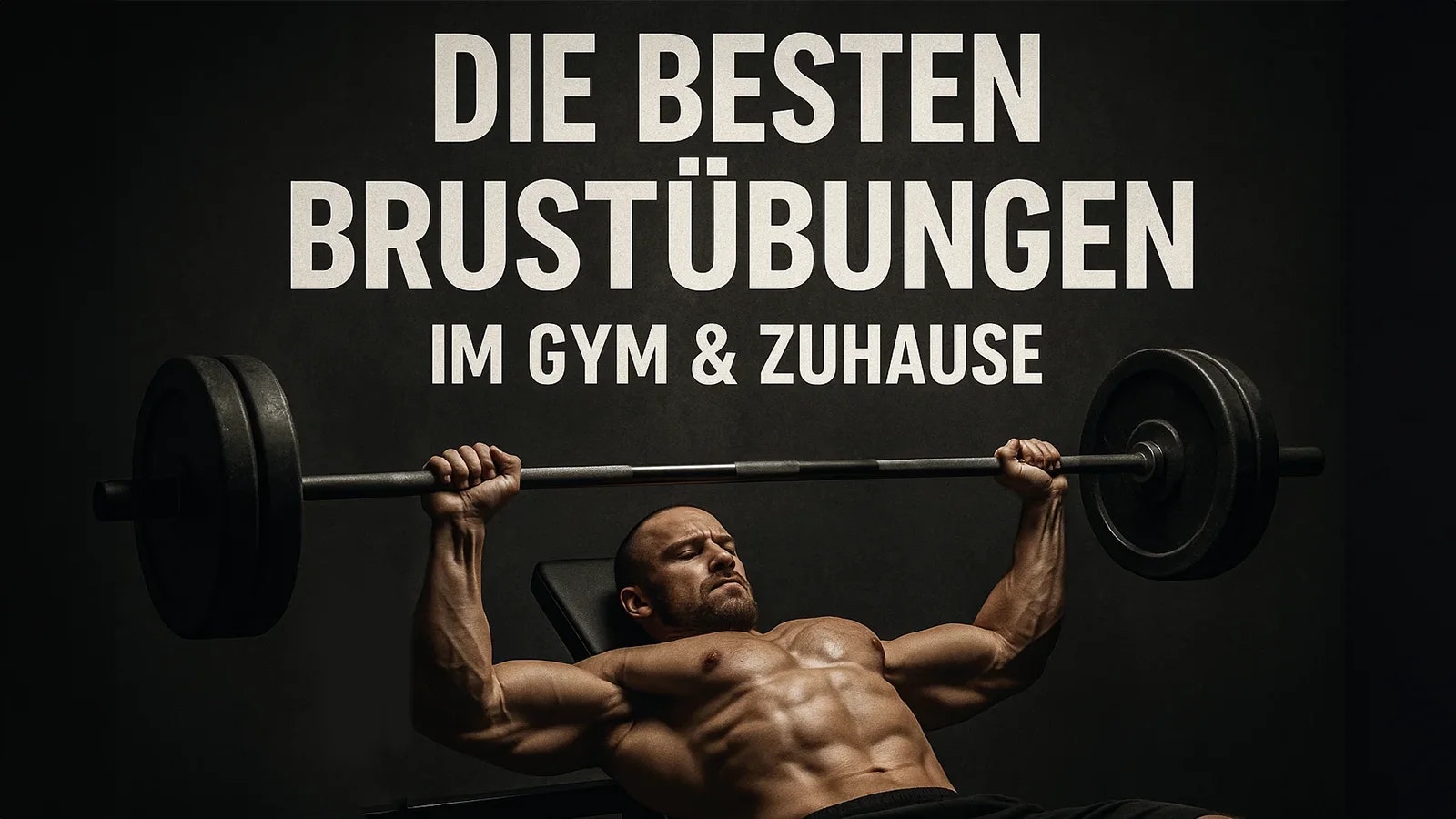 Bild von einem muskulösen Mann mit einer Langhantel.