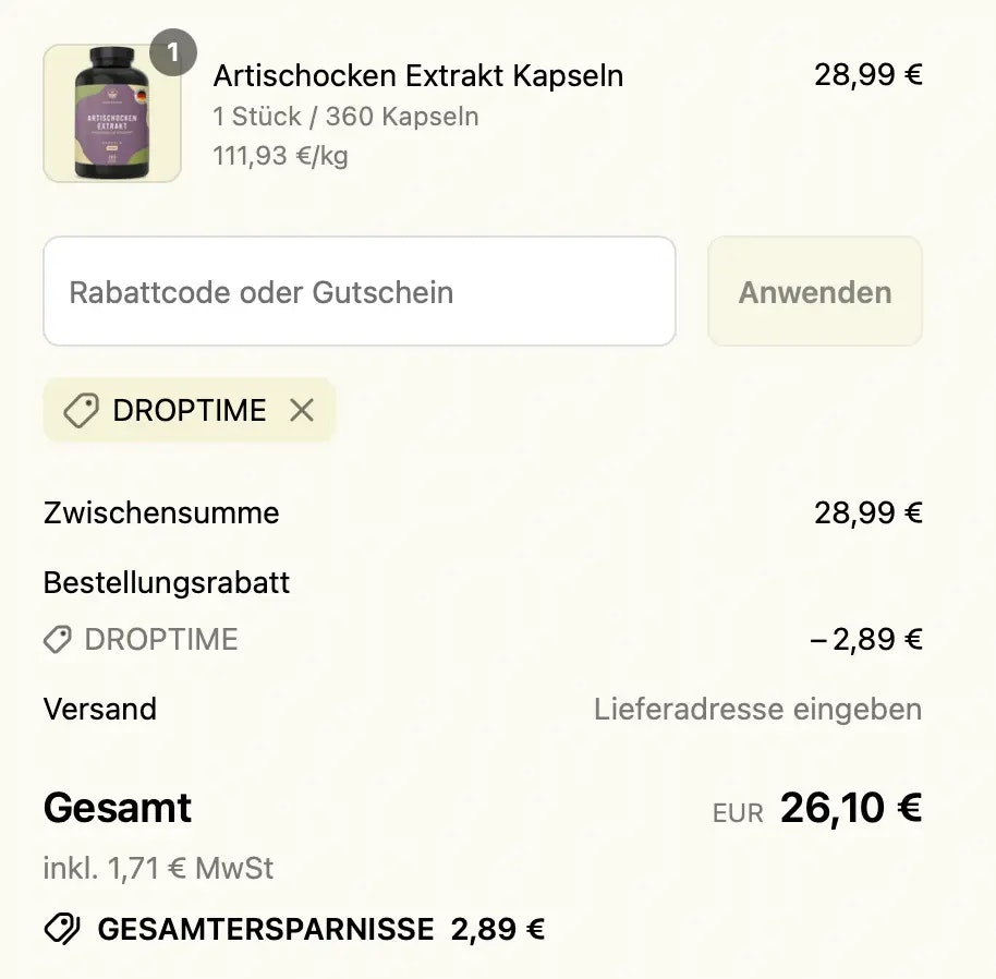 Bild wie man den angewendeten Code bei True Nature sieht