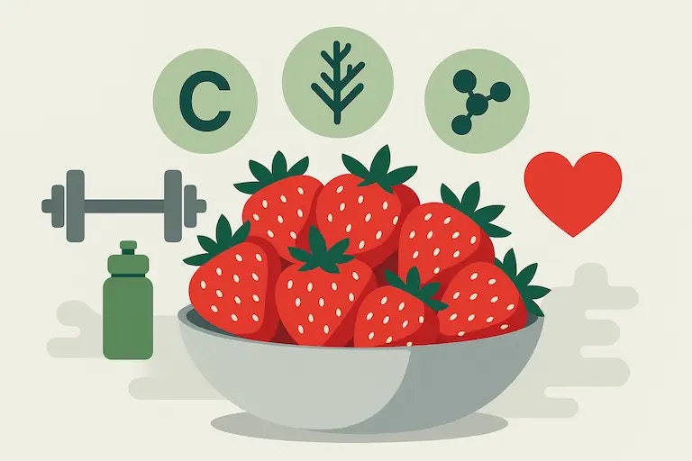 Schale voll mit Erdbeeren
