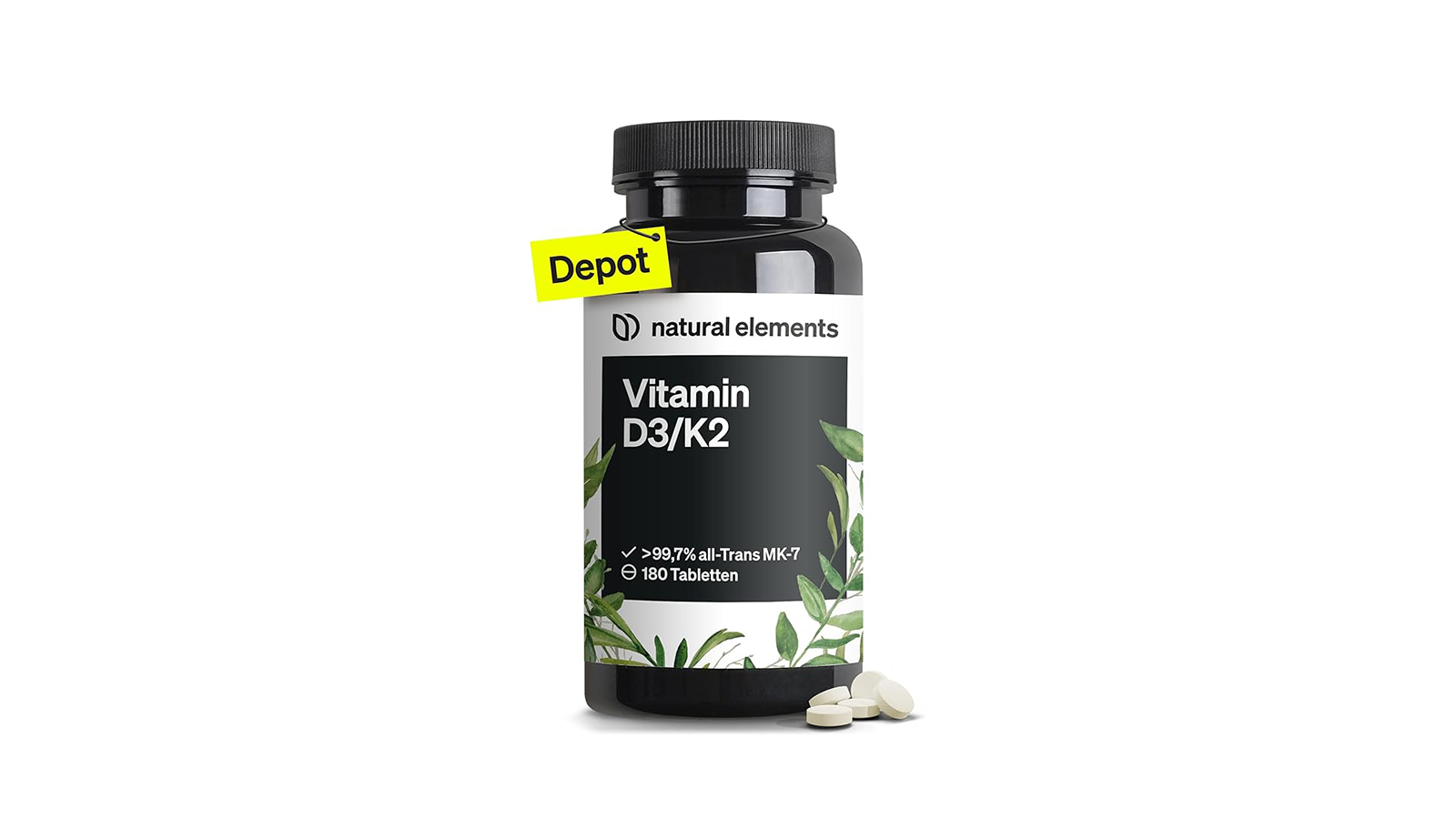 Vitamin D3 + K2 (180 Kapseln)