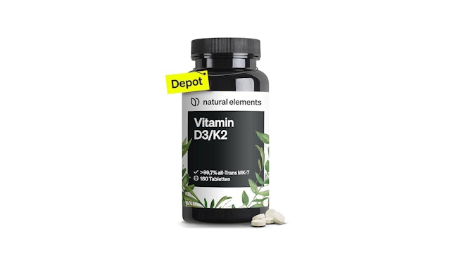 Vitamin D3 + K2 (180 Kapseln)