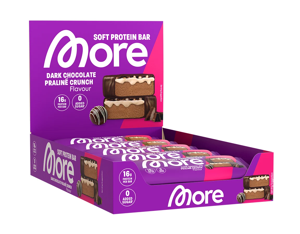 More Protein Bar "Dark Chocolate Praline Chrunch" Produktbild.
