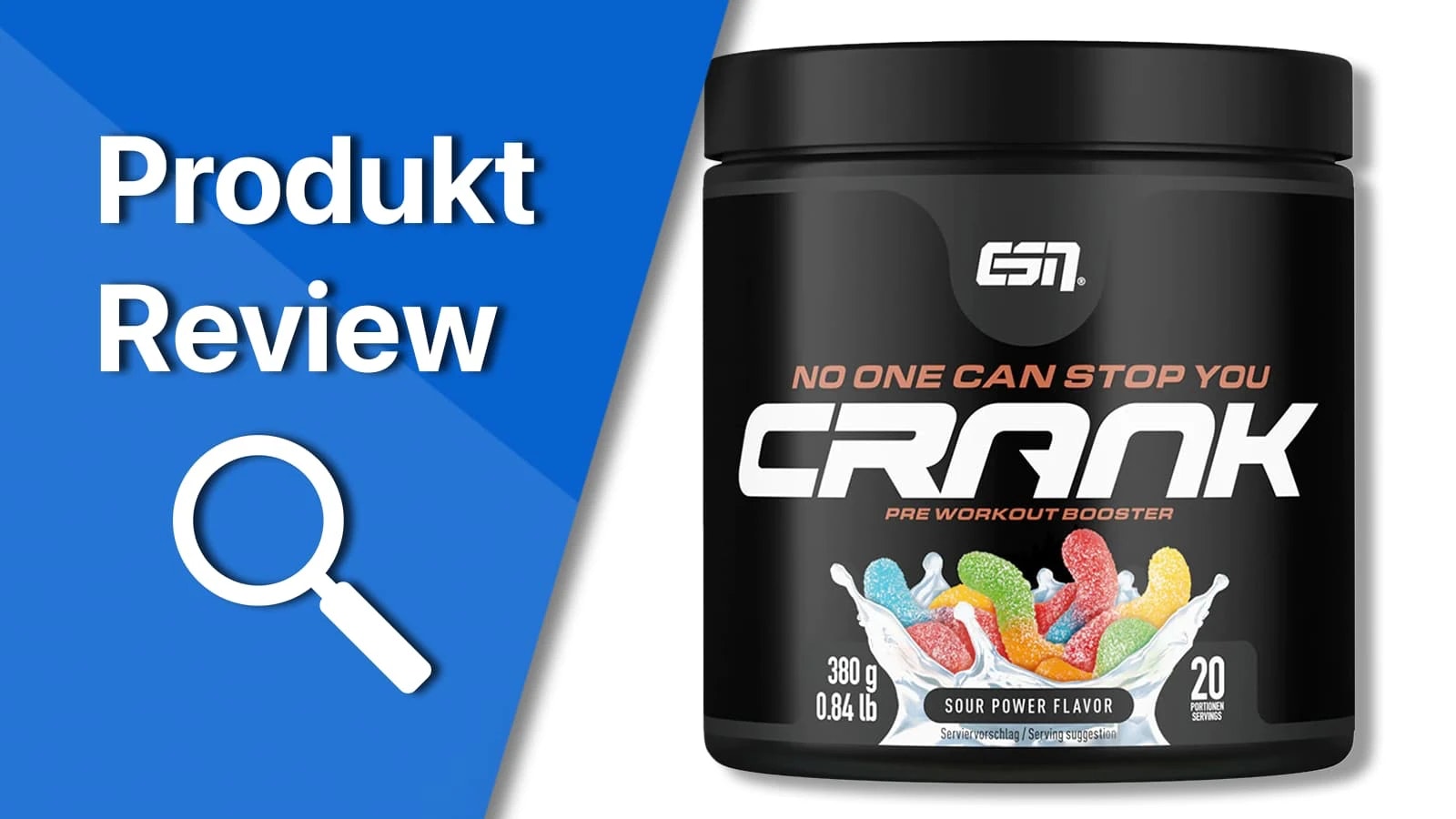 Titelbild, welches den ESN Crank Workout Booster präsentiert.