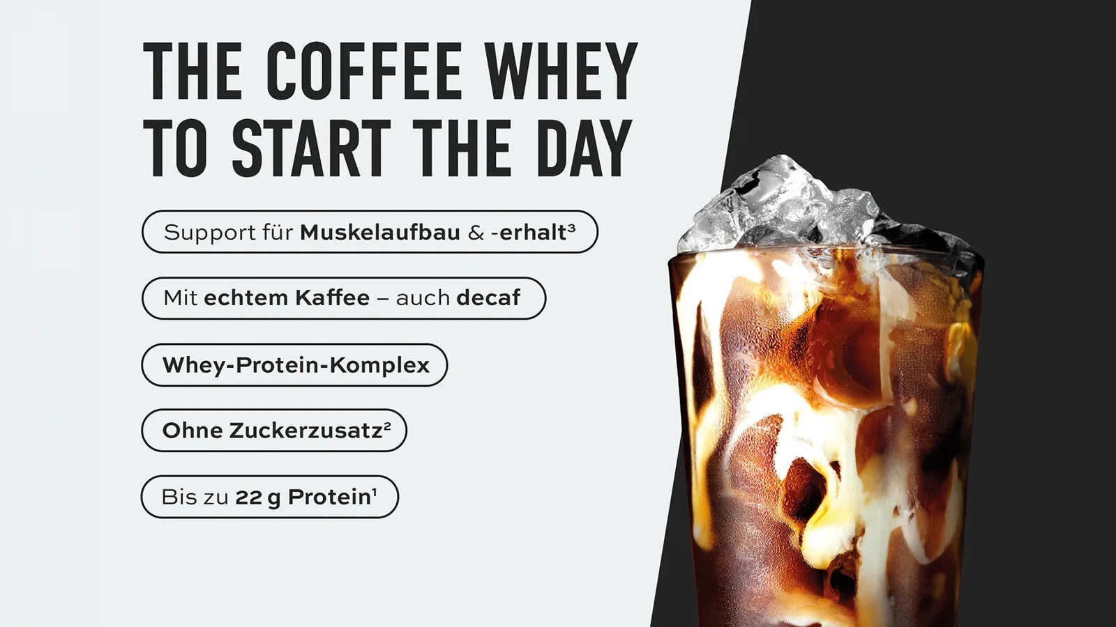 Serviervorschlag für den veganen ESN Flexpresso und zusätzliche Fakten.