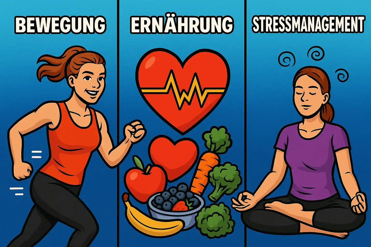 Darstellung der Möglichkeiten gegen Bluthochdruck.