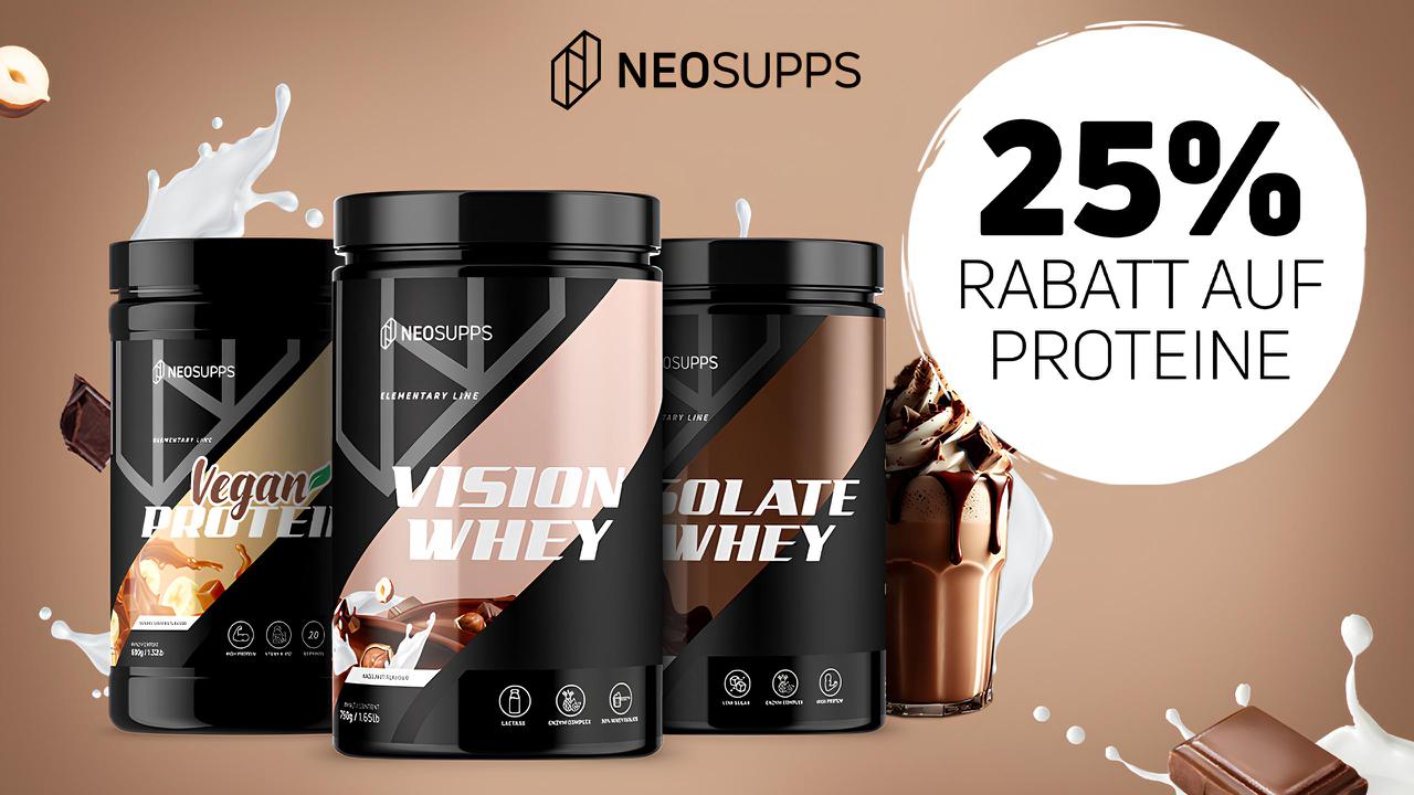 25% auf alle Proteine bei Neosupps