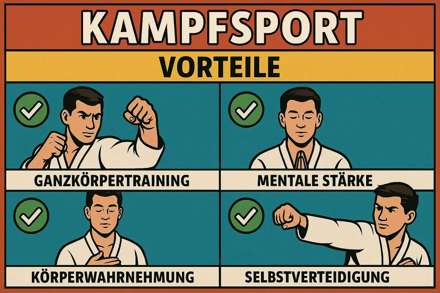 Eine Darstellung der Vorteile von Kampfsport.