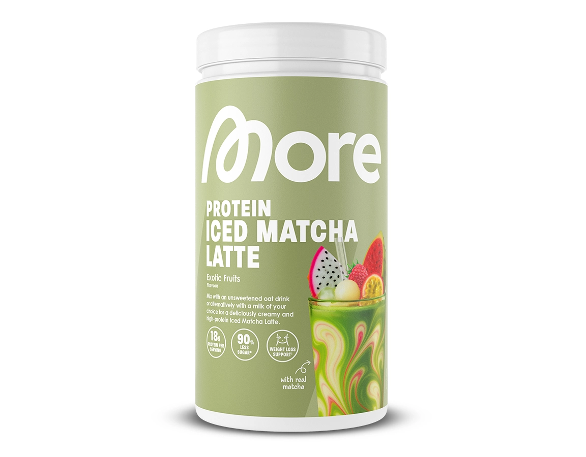 More Protein Iced Matcha Latten Exotic Fruits Produktbild.