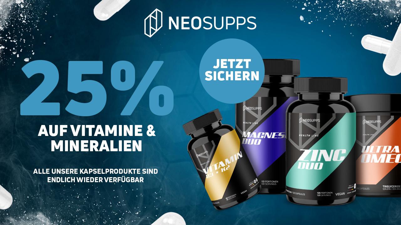 25% auf Vitalstoffe bei Neosupps