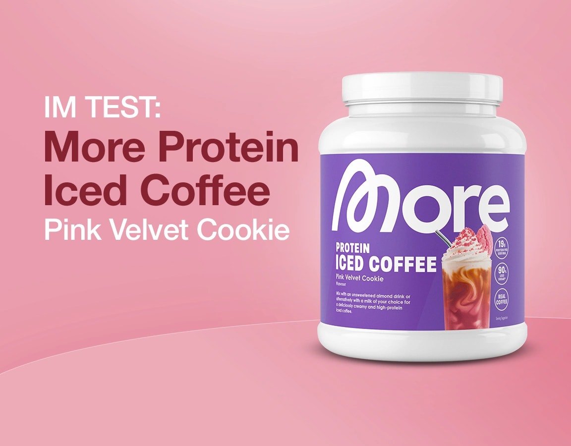 More Protein Iced Coffee "Pink Velvet Cookie" Produktbild.