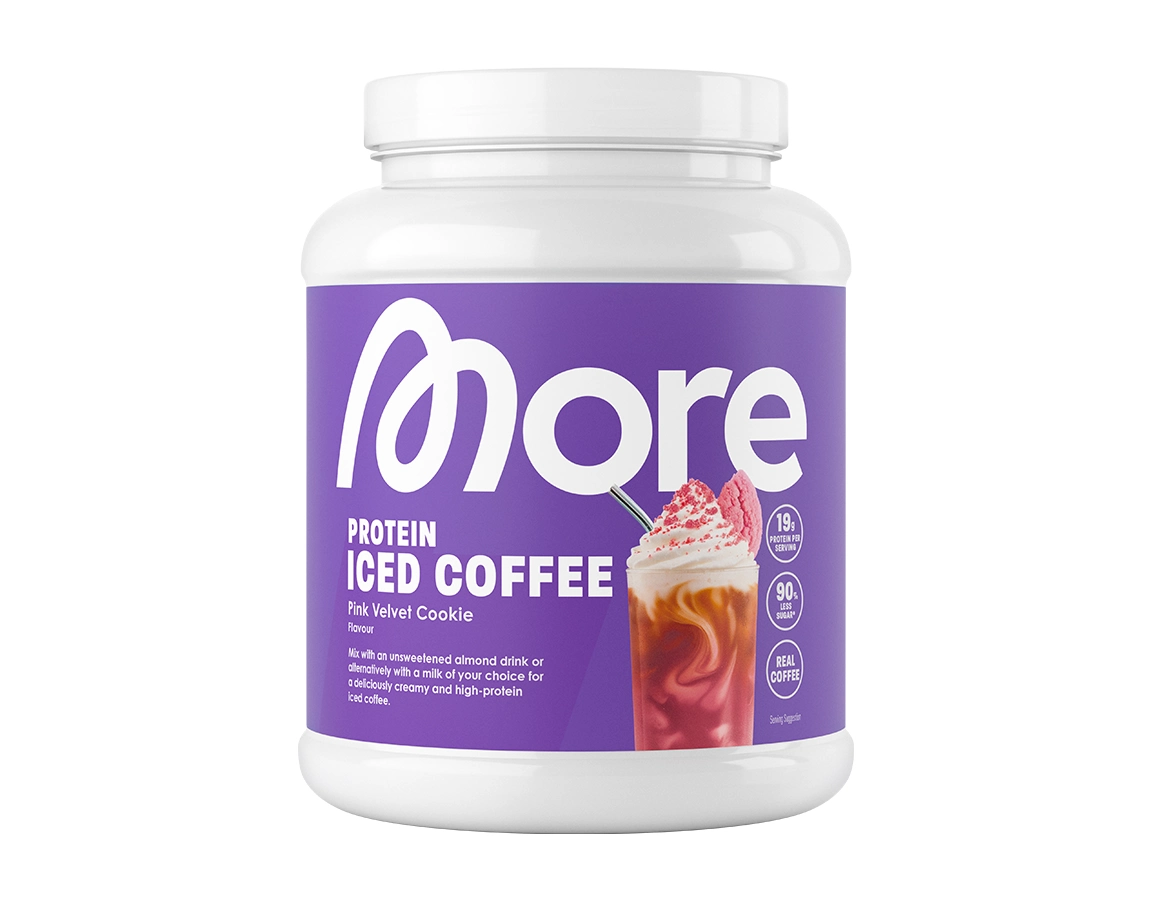 More Protein Iced Coffee "Pink Velvet Cookie" Produktbild.