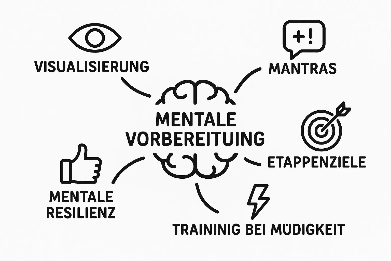 Grafik zur mentalen Vorbereitung auf einen Marathon