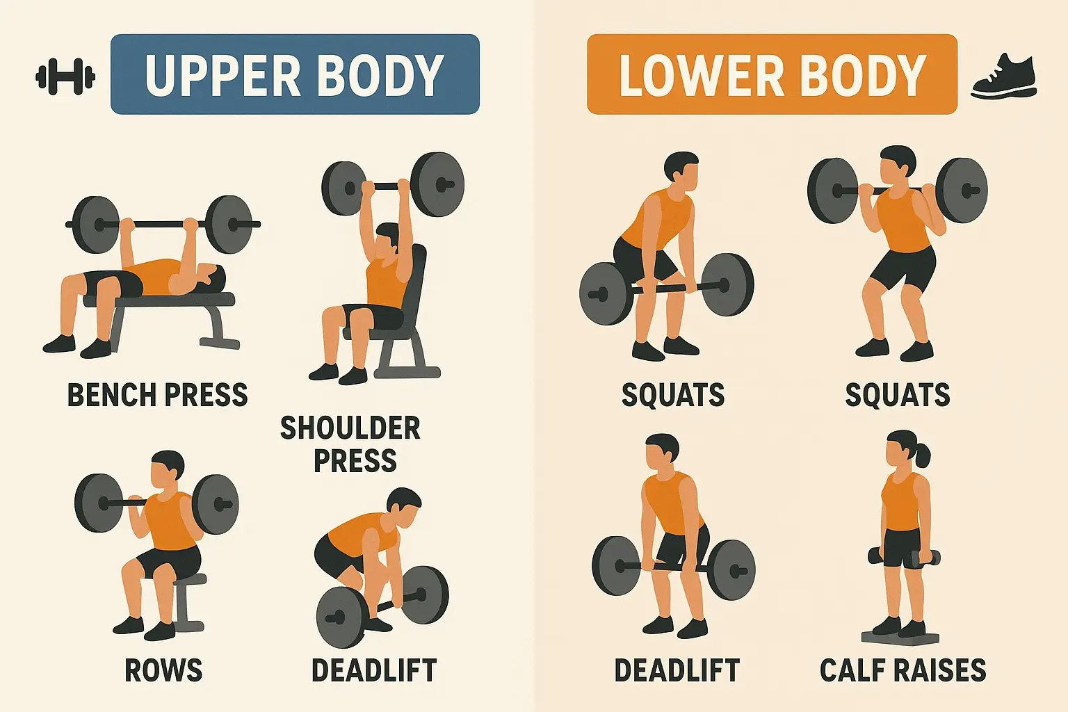 Grafik zum Unter Oberkörper Plan