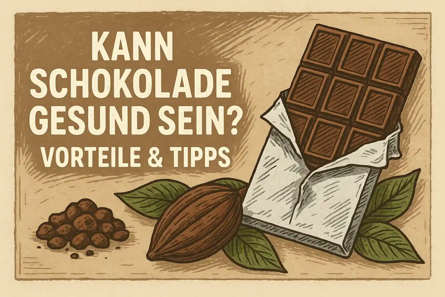 Zeichnung von einer Tafel Schokolade.