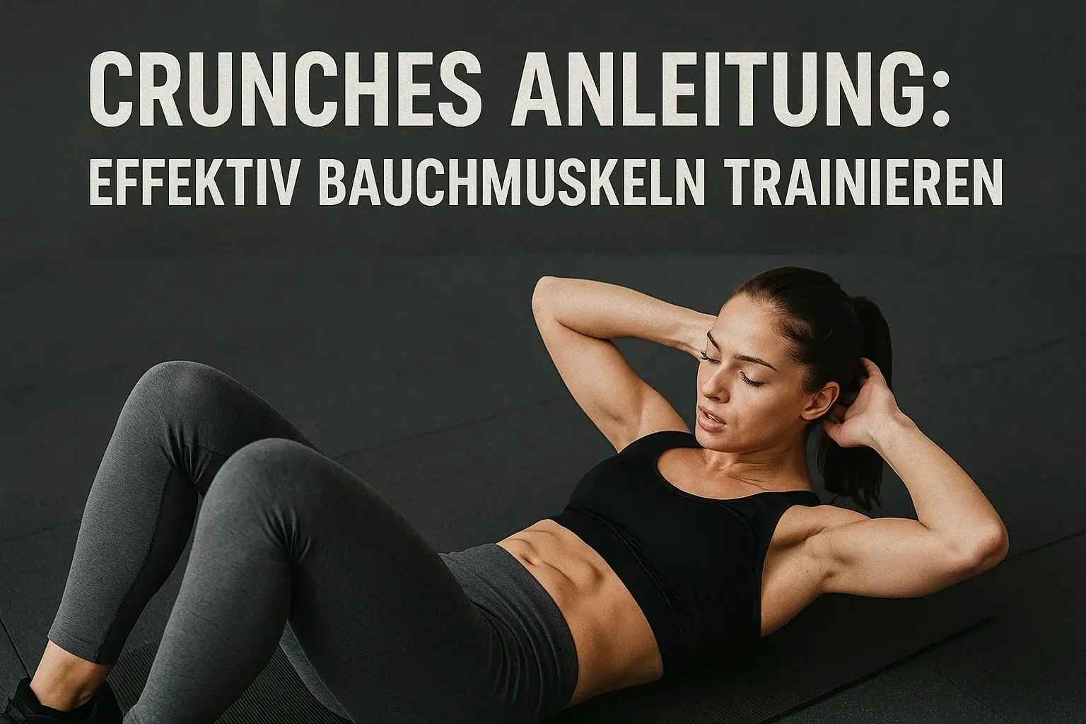 Bild von einer Frau, die Crunches macht.