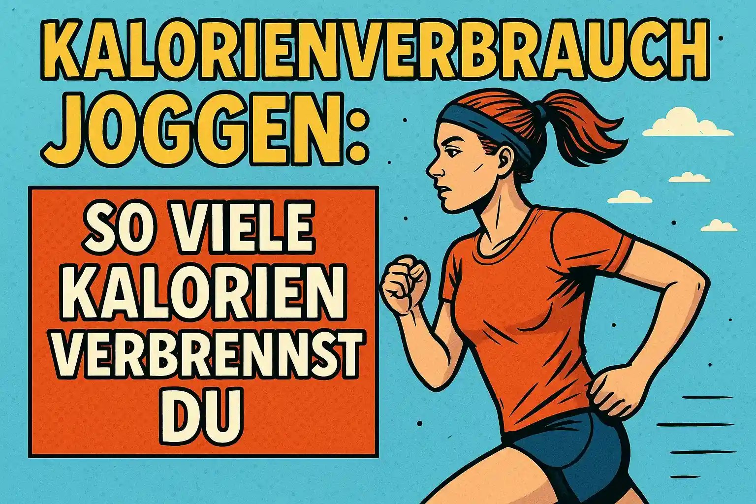 Zeichnung einer Frau beim Joggen.