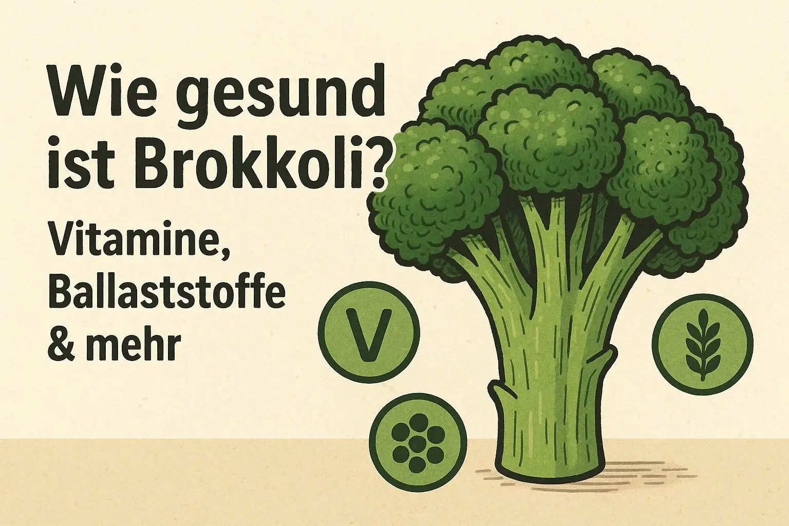 Gezeichnete Darstellung von Brokkoli.